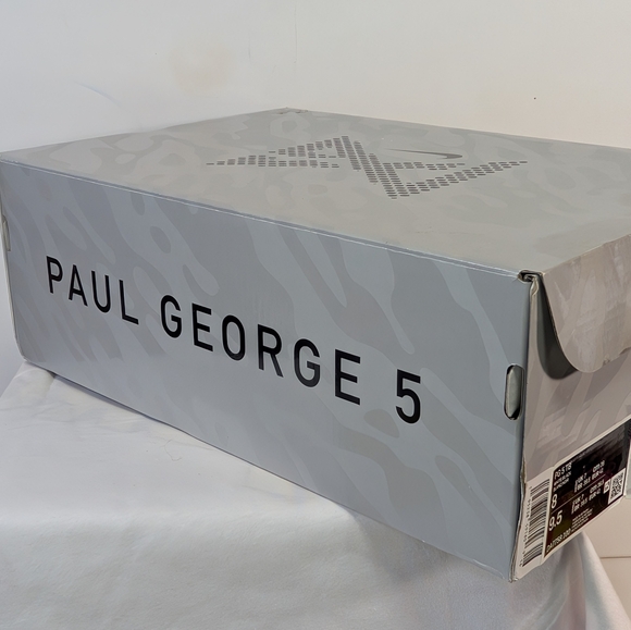 Nike PG 5 TB Sz Men 8 Paul George White Black Basketball Shoes DA7758 100 Clean - Picture 12 of 12